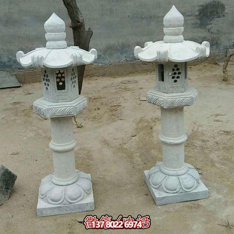 太陽能仿古中式大理石石燈，點亮你的花園