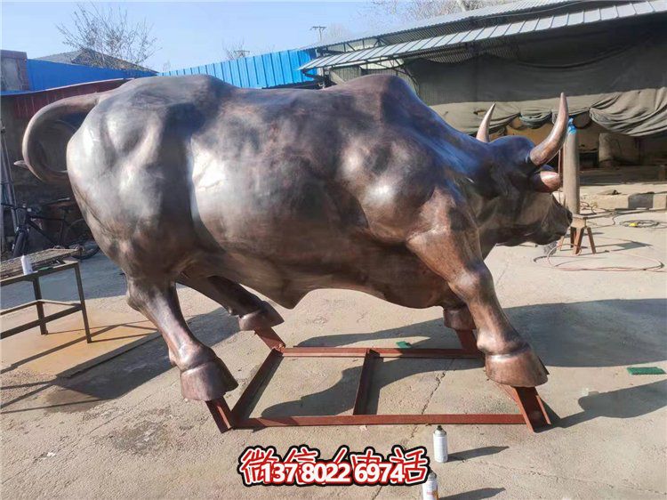 大型銅牛景觀雕塑，招財擺件