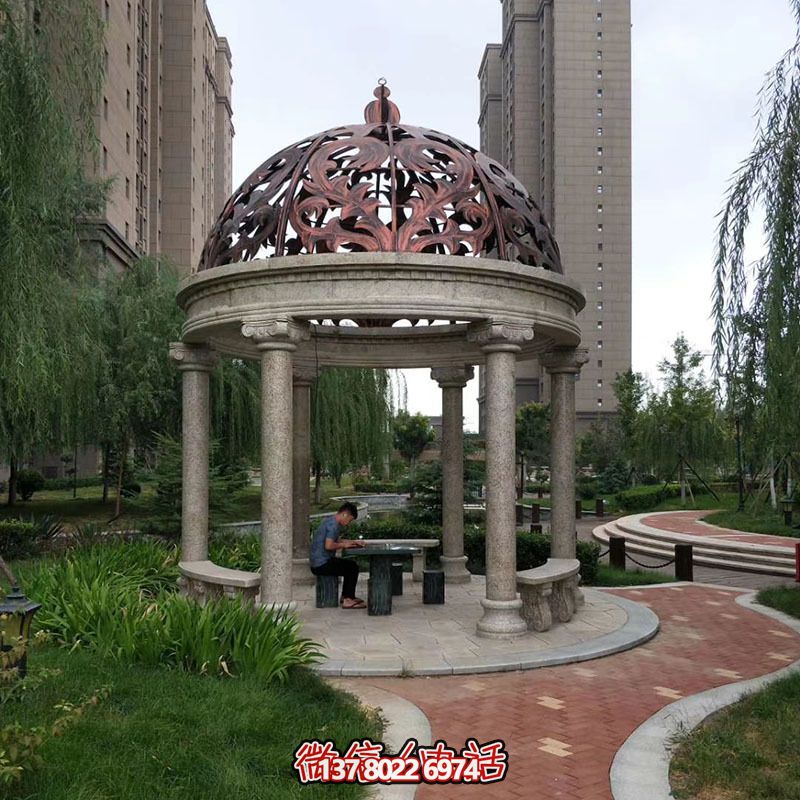 高端歐式鏤空涼亭，打造完美小區廣場