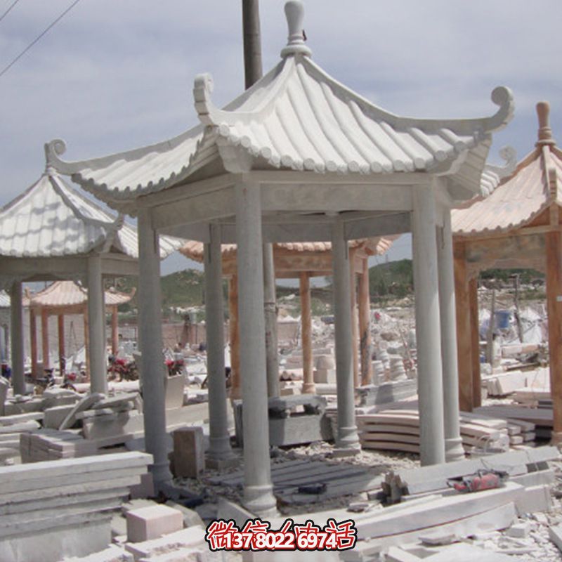 休閑小型大理石涼亭，為別墅園林增添溫馨氣息