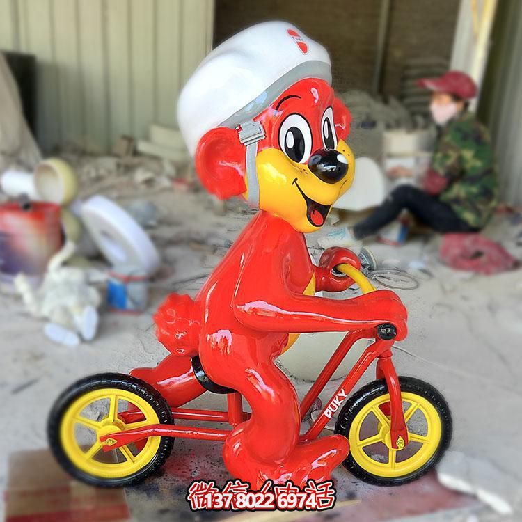 玻璃鋼卡通老鼠雕塑擺件，專為幼兒園設計