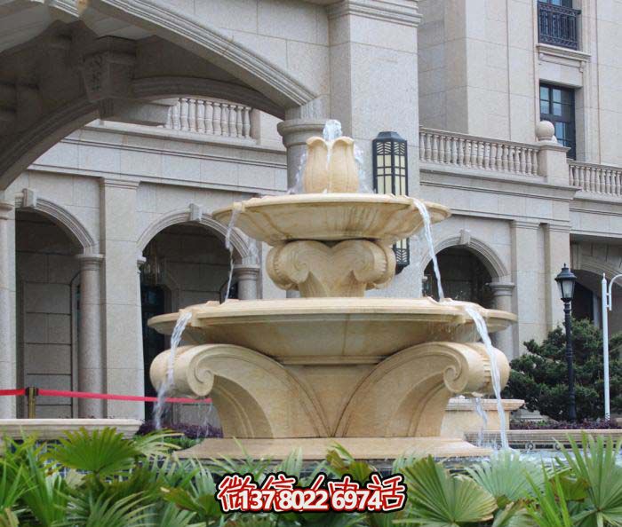 歐式風格大理石噴泉雕塑，美化酒店、廣場、景觀