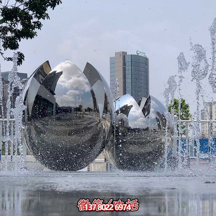 廣場(chǎng)創(chuàng)意不銹鋼噴泉抽象球體雕塑 廣場(chǎng)創(chuàng)意不銹鋼噴泉抽象球體雕塑