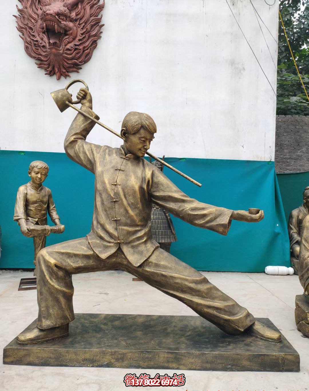 景區(qū)創(chuàng)意銅雕倒茶雕塑 景區(qū)創(chuàng)意銅雕倒茶雕塑