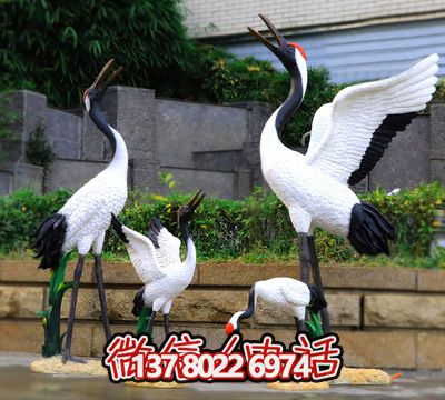 景區(qū)街道玻璃鋼彩繪園林景觀裝飾品大型擺件仙鶴雕塑 景區(qū)街道玻璃鋼彩繪園林景觀裝飾品大型擺件仙鶴雕塑