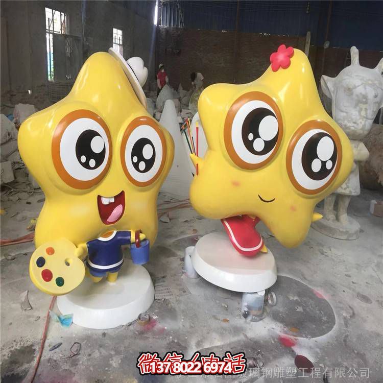 廣場(chǎng)樓盤(pán)開(kāi)業(yè)大型玻璃鋼卡通人物雕塑