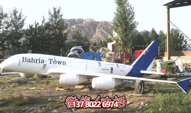 公園草坪創(chuàng)意彩繪玻璃鋼工藝品飛機雕塑 公園草坪創(chuàng)意彩繪玻璃鋼工藝品飛機雕塑